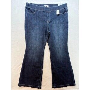 Lane Bryant Women's Pull On Flare Leg Jeans Plus Size 22 NWT
